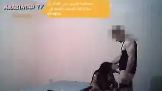 منحنية فوق جناح شهر العسل: نيك شرجي مع عروس مغربية