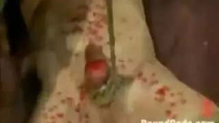 فوضى جنسية متطرفة مع صفع وتقييد